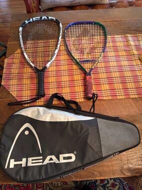 HEAD Liquidmetal Hurricane Racquetball Racquet Racket 3 5/8 Grip + Case & Wilson